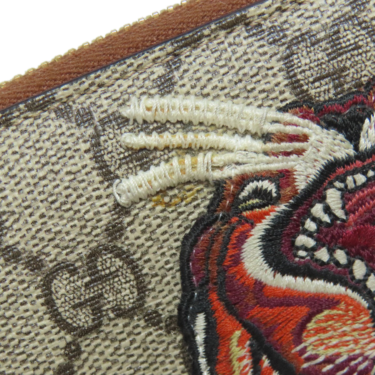 GUCCI グッチ 456863 タイガー GGスプリーム 長財布（小銭入れあり） PVC レディース 中古