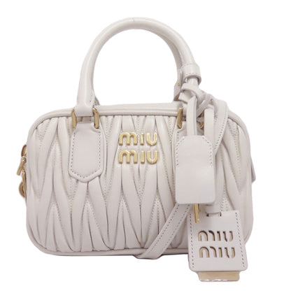 MIUMIU ミュウミュウ マテラッセ 2WAY ハンドバッグ カーフ レディース 中古