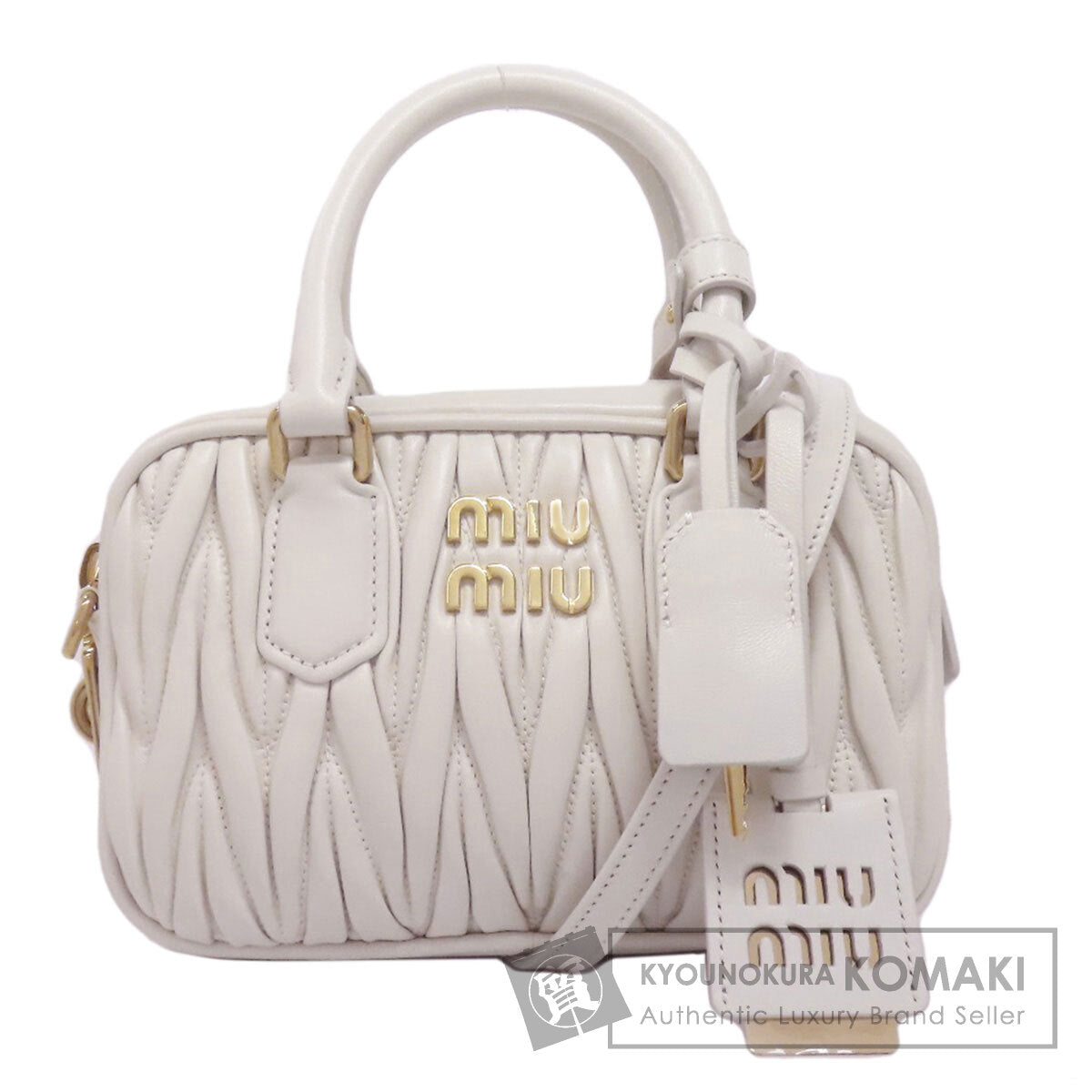 MIUMIU ミュウミュウ マテラッセ 2WAY ハンドバッグ カーフ レディース 中古