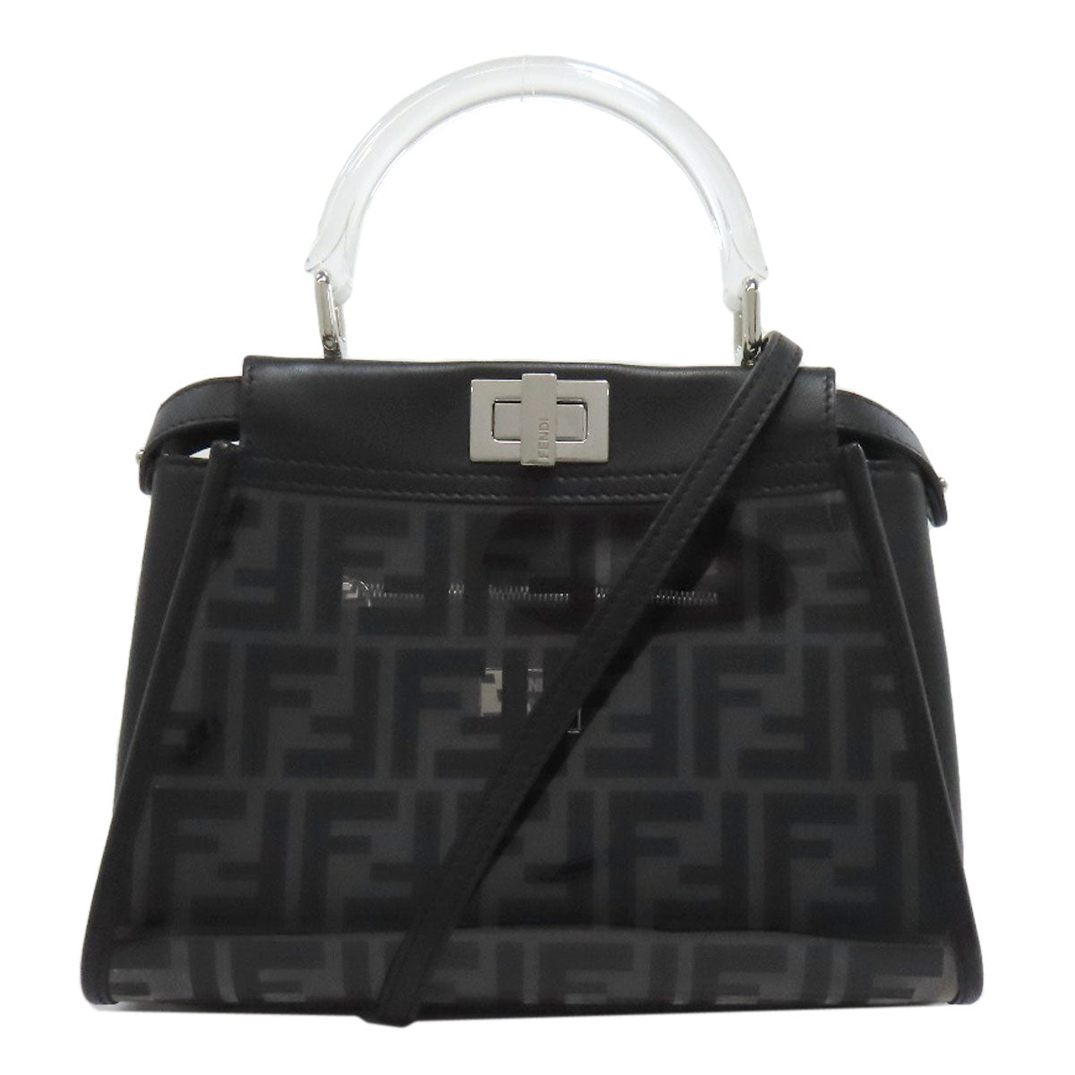 FENDI フェンディ ピーカブー ミニ 2WAY ハンドバッグ ビニール レディース 中古