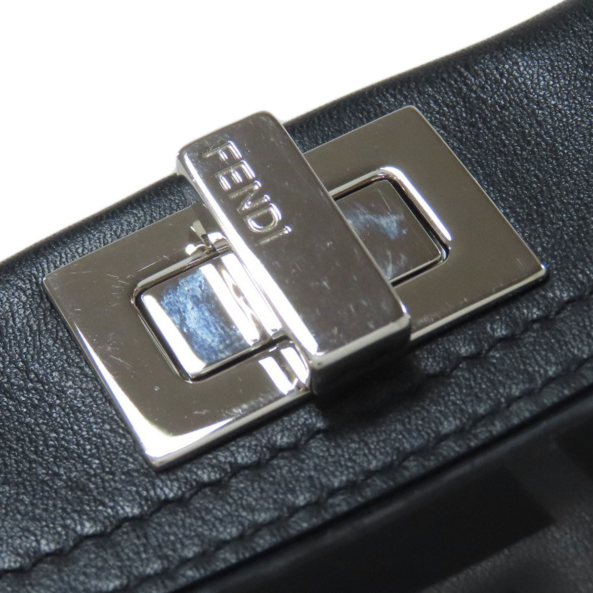FENDI フェンディ ピーカブー ミニ 2WAY ハンドバッグ ビニール レディース 中古