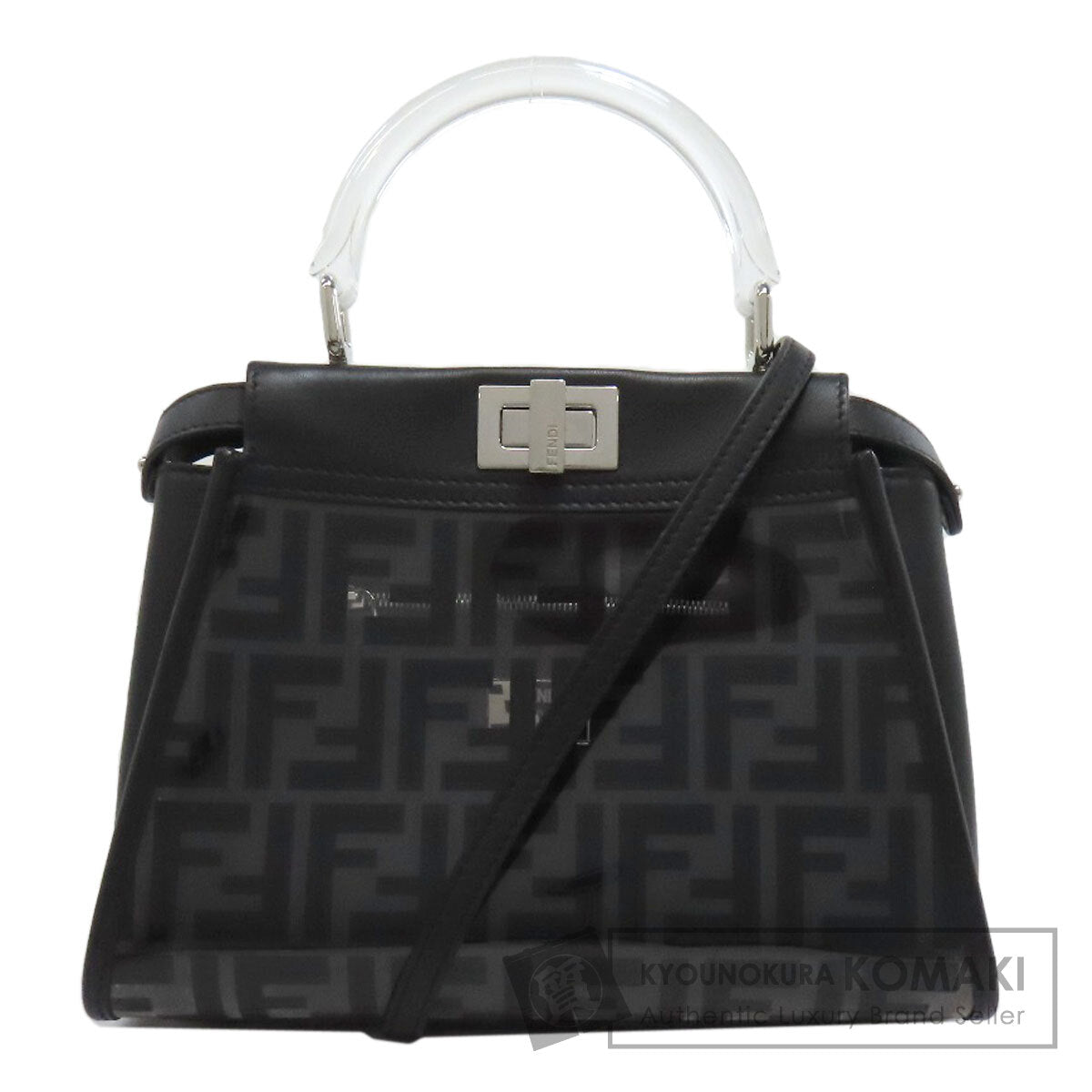 FENDI フェンディ ピーカブー ミニ 2WAY ハンドバッグ ビニール レディース 中古