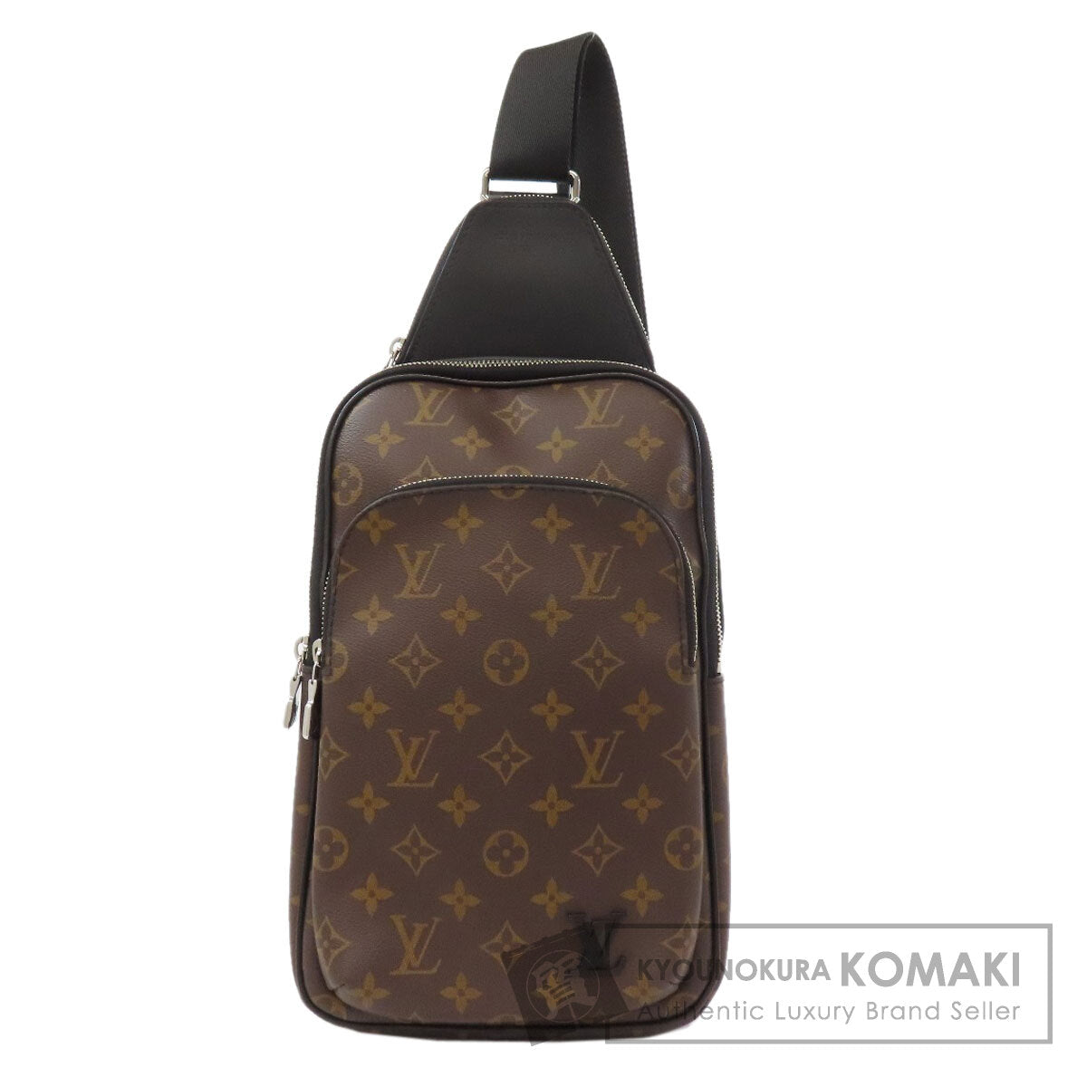 LOUIS VUITTON ルイヴィトン M46327 アヴェニュースリング モノグラム マカサー ボディバッグ モノグラムキャンバス レディース 中古