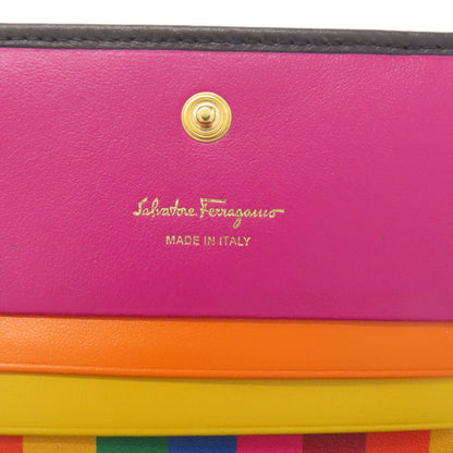 Salvatore Ferragamo サルヴァトーレフェラガモ ガンチーニモチーフ スタッズ 二つ折り財布（小銭入れあり） レザー レディース 中古