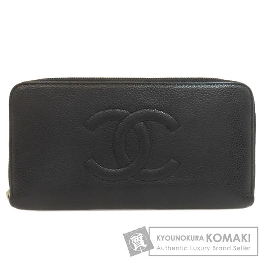CHANEL シャネル ココマーク 長財布（小銭入れあり） グレインド カーフスキン レディース 中古
