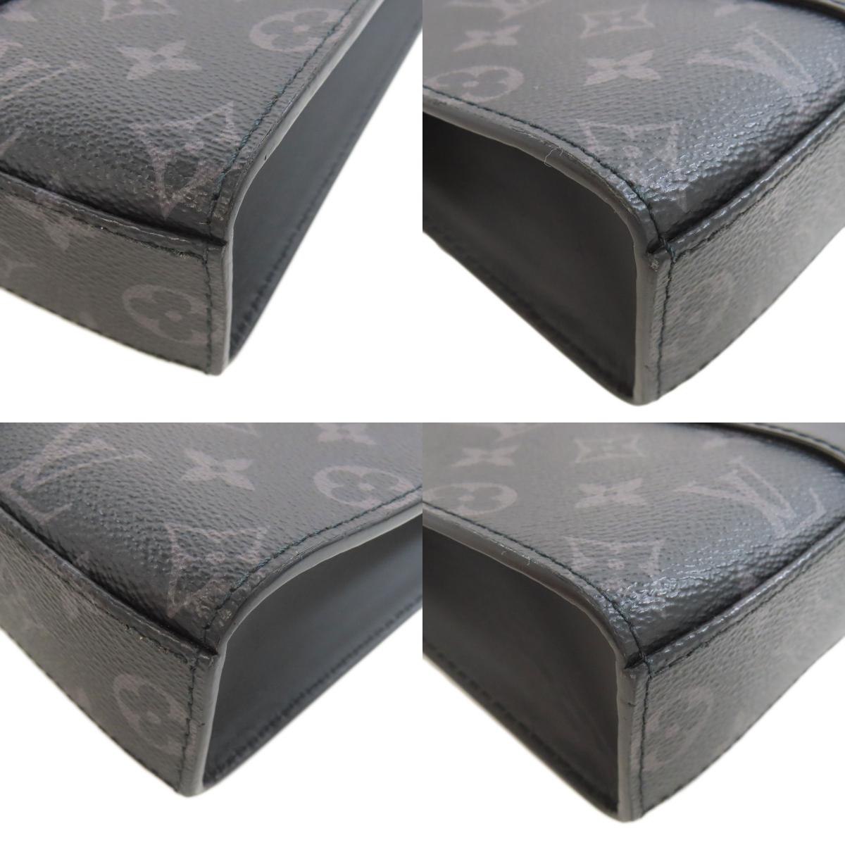 LOUIS VUITTON ルイヴィトン M46452 サック・プラ ハンドバッグ モノグラムエクリプス レディース 中古