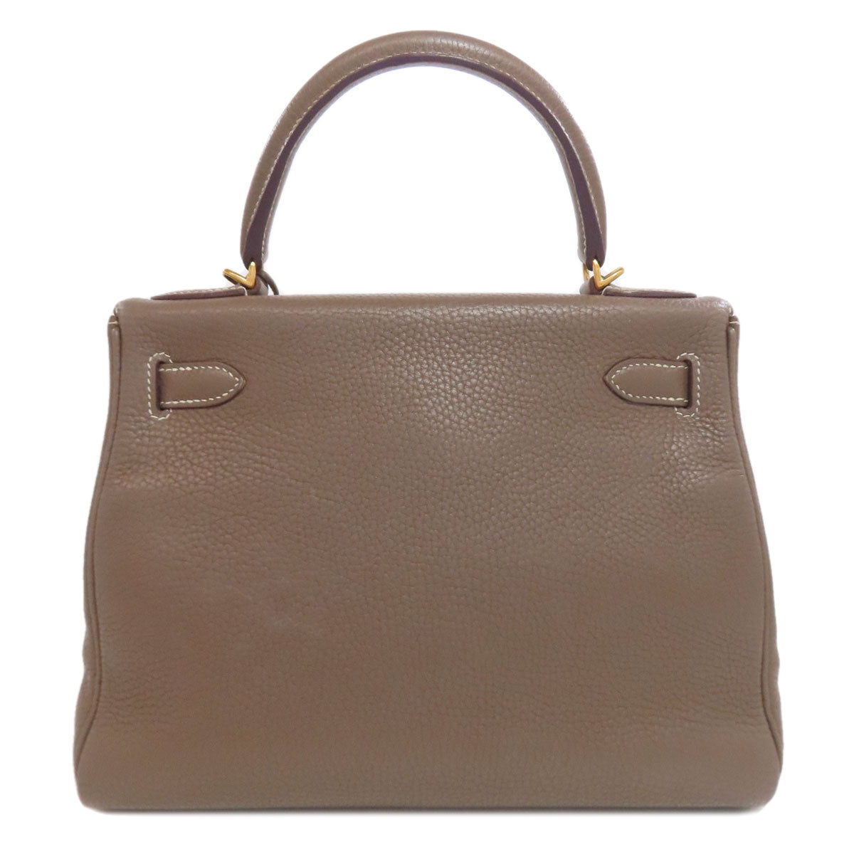 HERMES エルメス ケリー28 内縫い エトープ ゴールド金具 ハンドバッグ トリヨン レディース 中古