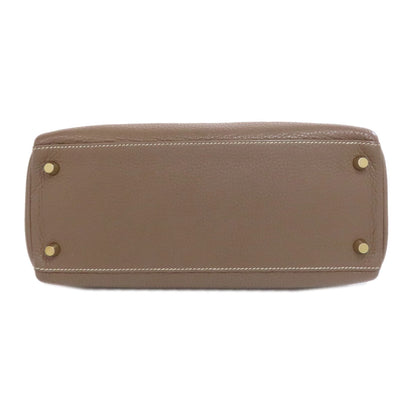 HERMES エルメス ケリー28 内縫い エトープ ゴールド金具 ハンドバッグ トリヨン レディース 中古