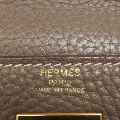 HERMES エルメス ケリー28 内縫い エトープ ゴールド金具 ハンドバッグ トリヨン レディース 中古