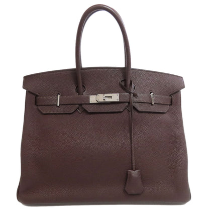 HERMES エルメス バーキン35 シルバー金具 ハンドバッグ トリヨン レディース 中古