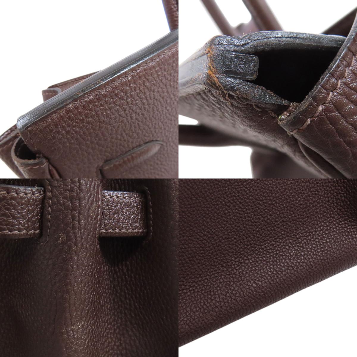 HERMES エルメス バーキン35 シルバー金具 ハンドバッグ トリヨン レディース 中古