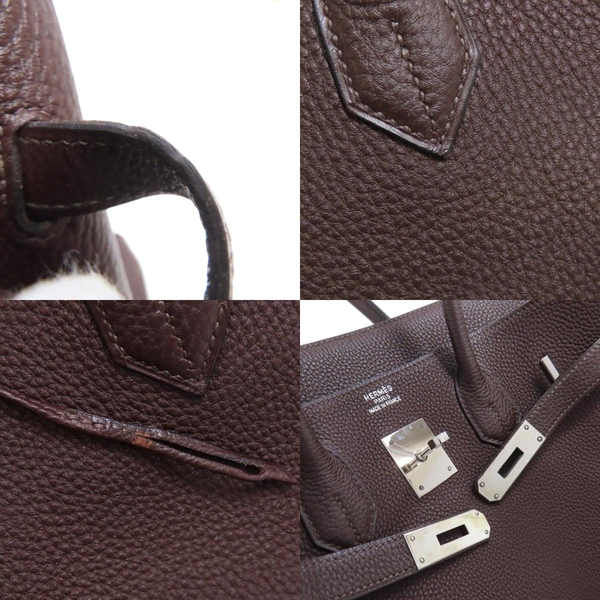 HERMES エルメス バーキン35 シルバー金具 ハンドバッグ トリヨン レディース 中古
