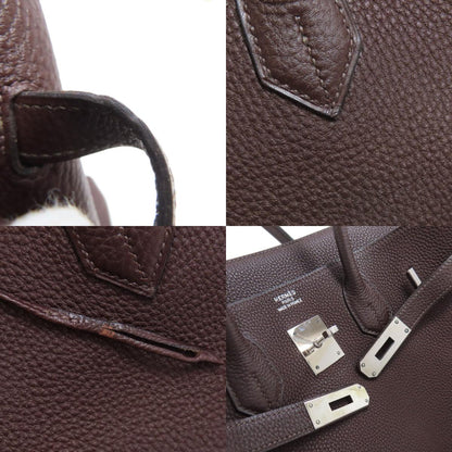 HERMES エルメス バーキン35 シルバー金具 ハンドバッグ トリヨン レディース 中古