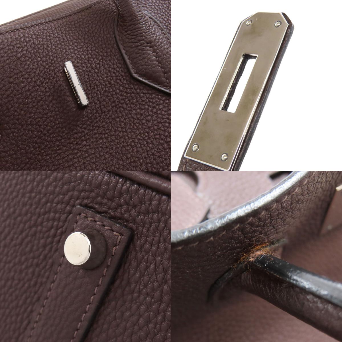 HERMES エルメス バーキン35 シルバー金具 ハンドバッグ トリヨン レディース 中古