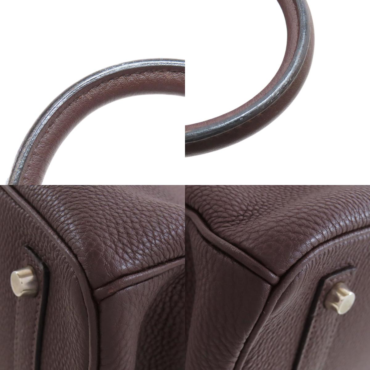 HERMES エルメス バーキン35 シルバー金具 ハンドバッグ トリヨン レディース 中古