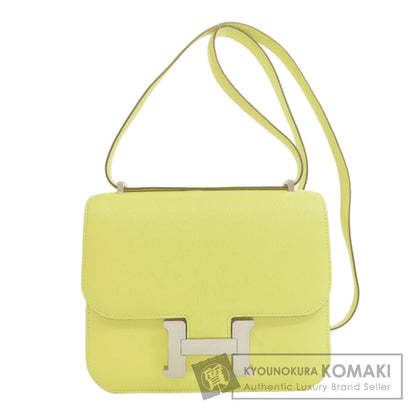 HERMES エルメス コンスタンス ジョーヌブルジョン 3 ミニ シルバー金具 ショルダーバッグ シェーブル レディース 中古