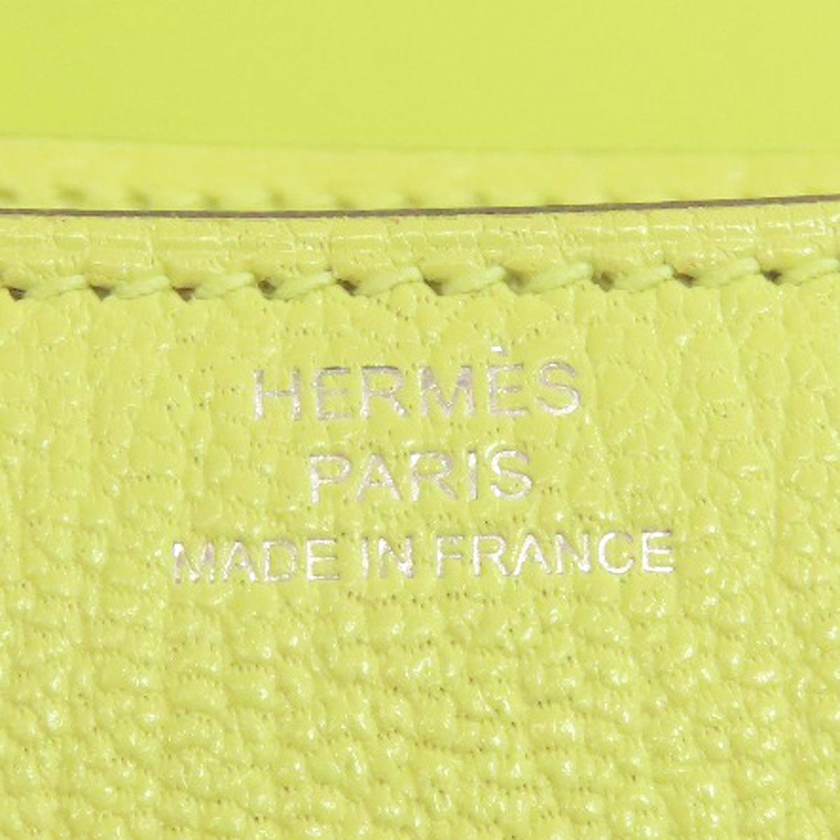 HERMES エルメス コンスタンス ジョーヌブルジョン 3 ミニ シルバー金具 ショルダーバッグ シェーブル レディース 中古