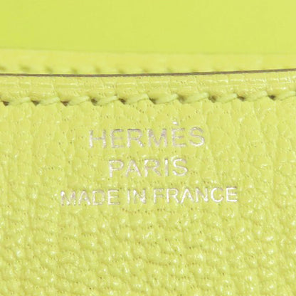 HERMES エルメス コンスタンス ジョーヌブルジョン 3 ミニ シルバー金具 ショルダーバッグ シェーブル レディース 中古