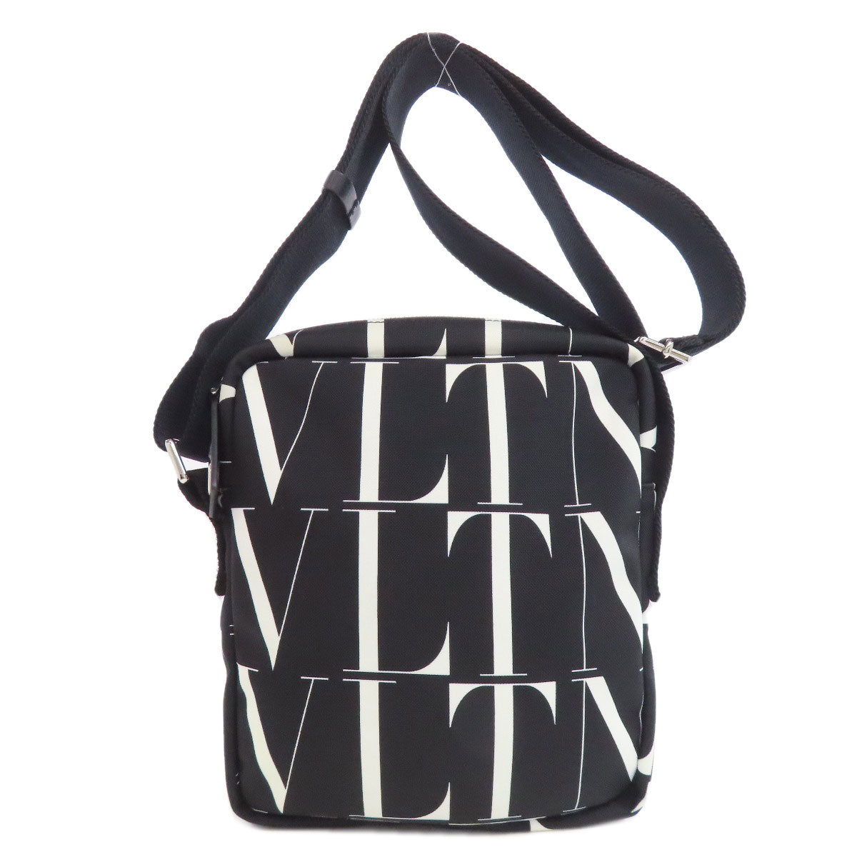 VALENTINO バレンティノ ロゴ ショルダーバッグ キャンバス レディース 中古