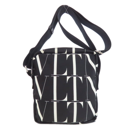 VALENTINO バレンティノ ロゴ ショルダーバッグ キャンバス レディース 中古