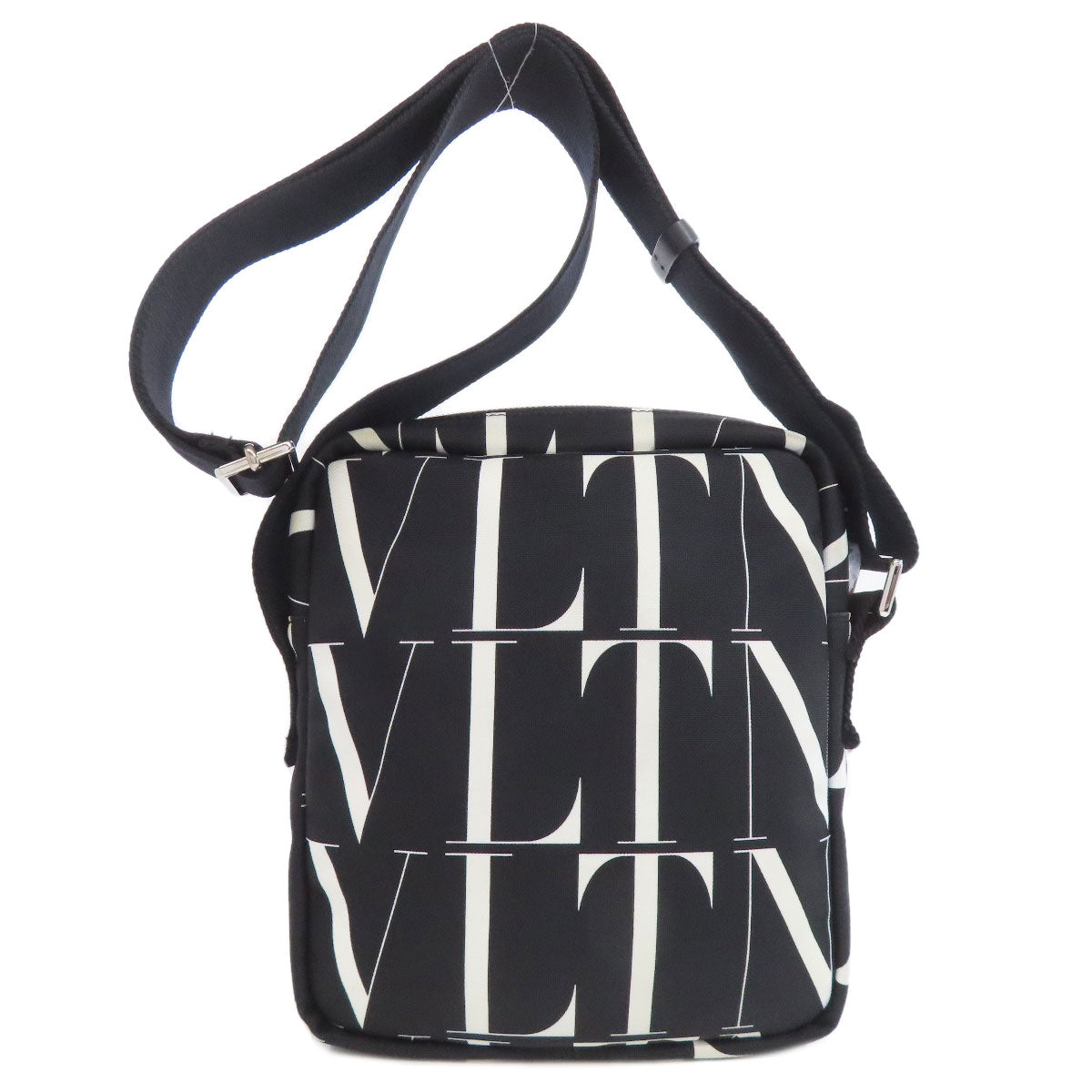 VALENTINO バレンティノ ロゴ ショルダーバッグ キャンバス レディース 中古