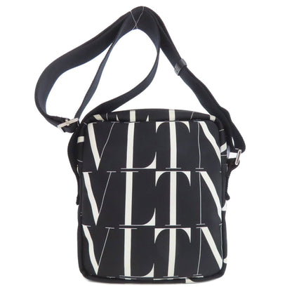 VALENTINO バレンティノ ロゴ ショルダーバッグ キャンバス レディース 中古