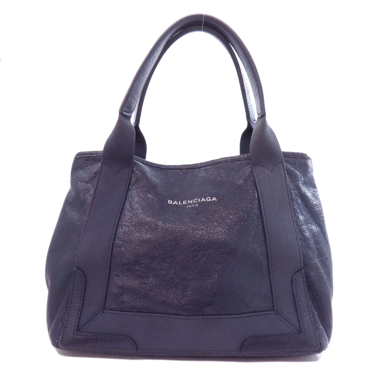 BALENCIAGA バレンシアガ 339933 ネイビーカバス ハンドバッグ カーフ レディース 中古