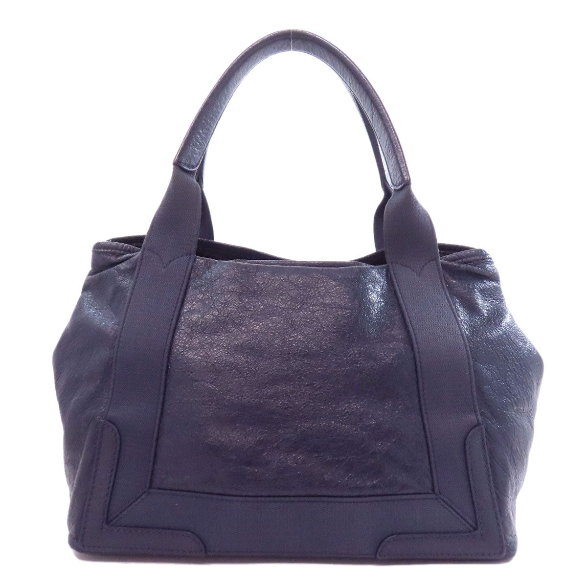 BALENCIAGA バレンシアガ 339933 ネイビーカバス ハンドバッグ カーフ レディース 中古