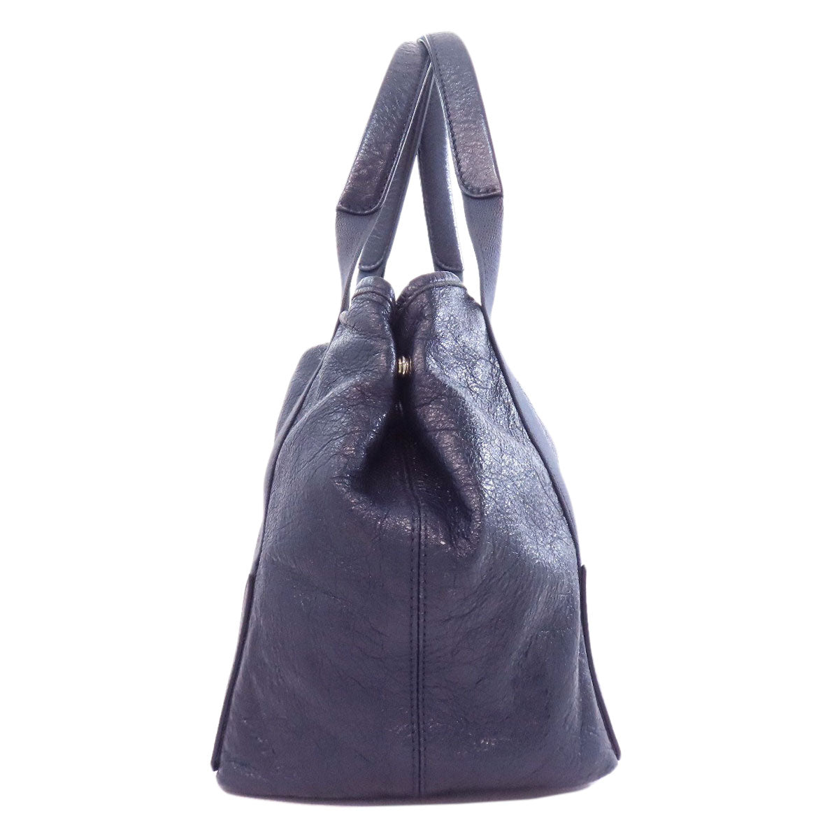 BALENCIAGA バレンシアガ 339933 ネイビーカバス ハンドバッグ カーフ レディース 中古