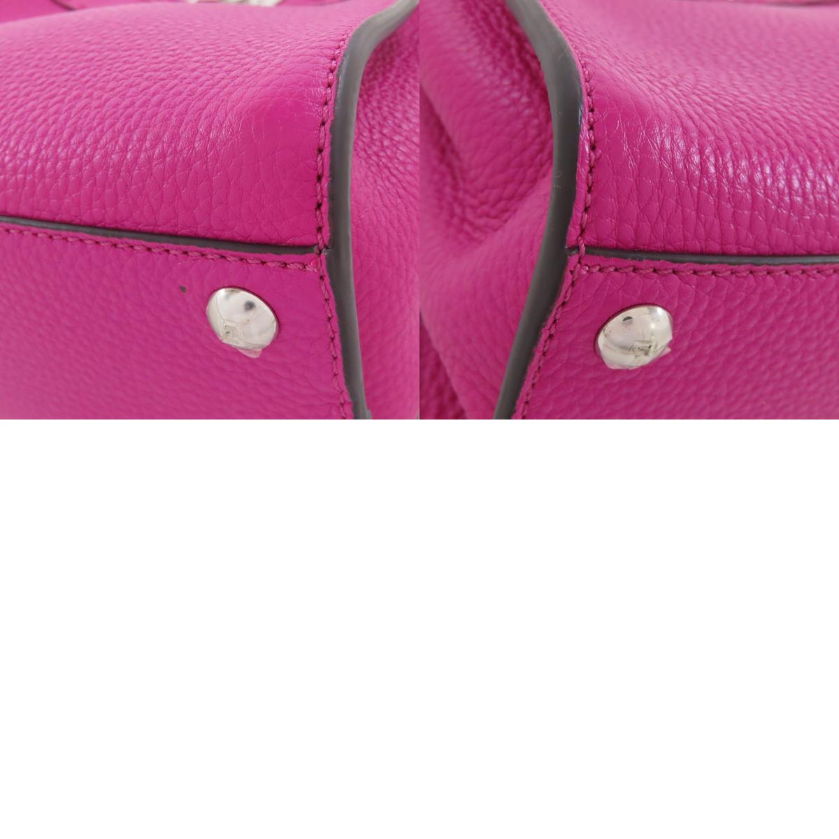 FENDI フェンディ ミニピーカブー 2WAY ハンドバッグ カーフ レディース 中古