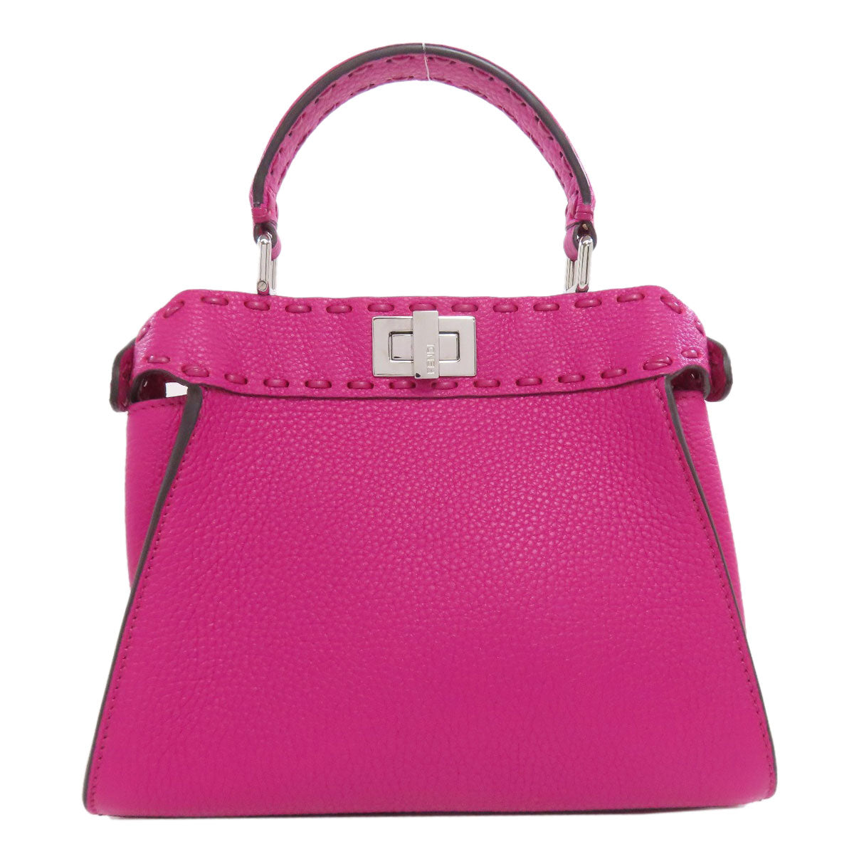 FENDI フェンディ ミニピーカブー 2WAY ハンドバッグ カーフ レディース 中古