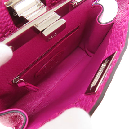 FENDI フェンディ ミニピーカブー 2WAY ハンドバッグ カーフ レディース 中古