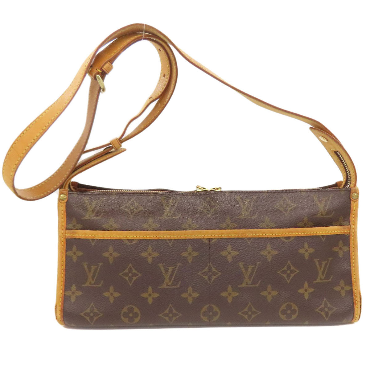 LOUIS VUITTON ルイヴィトン M40008 ポパンクール・ロン ショルダーバッグ モノグラムキャンバス レディース 中古