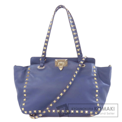 VALENTINO バレンティノ スタッズ 2WAY トートバッグ レザー レディース 中古