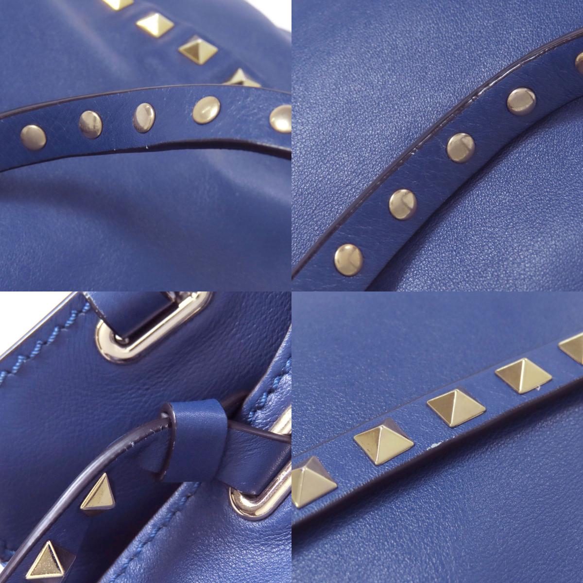 VALENTINO バレンティノ スタッズ 2WAY トートバッグ レザー レディース 中古