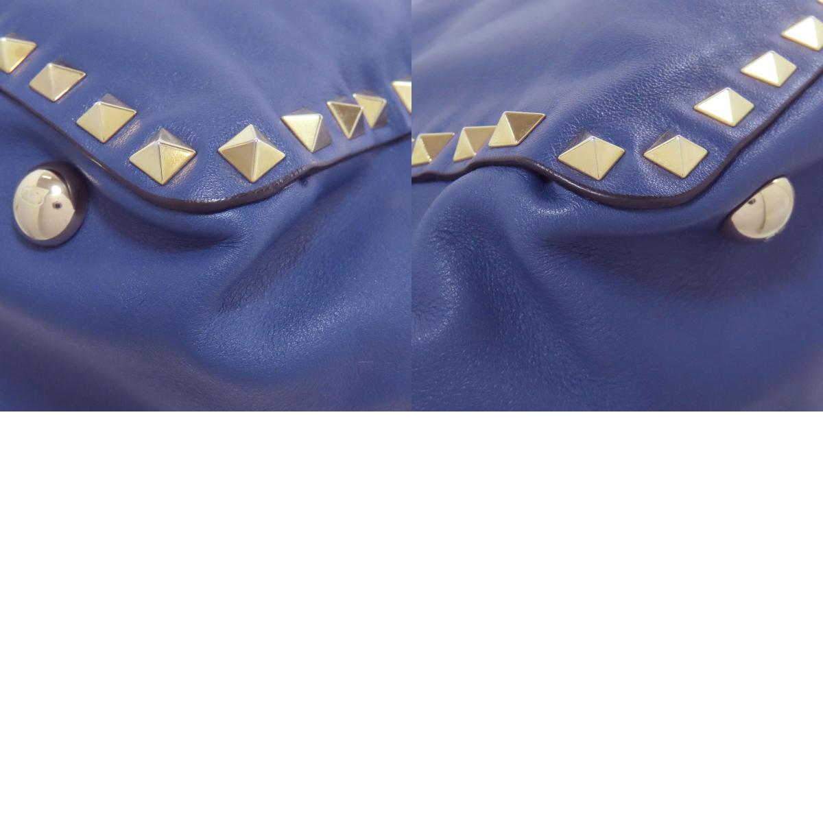 VALENTINO バレンティノ スタッズ 2WAY トートバッグ レザー レディース 中古