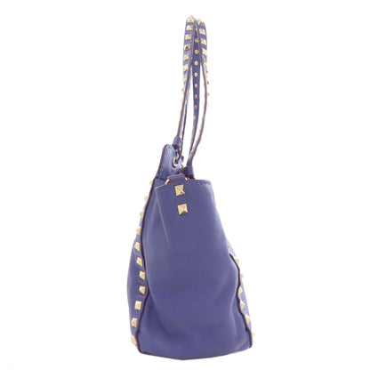 VALENTINO バレンティノ スタッズ 2WAY トートバッグ レザー レディース 中古