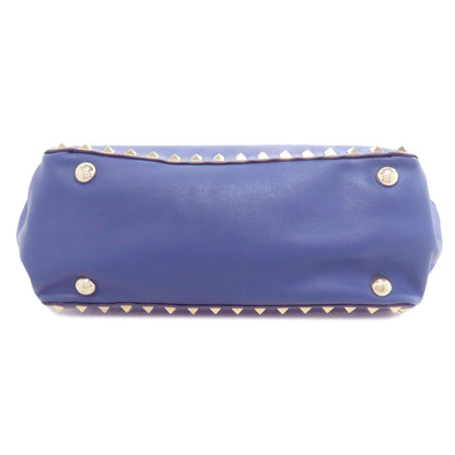 VALENTINO バレンティノ スタッズ 2WAY トートバッグ レザー レディース 中古