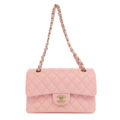 CHANEL シャネル マトラッセ ダブルフラップ ゴールド金具 ショルダーバッグ グレインド カーフスキン レディース 中古