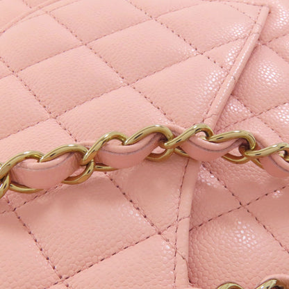 CHANEL シャネル マトラッセ ダブルフラップ ゴールド金具 ショルダーバッグ グレインド カーフスキン レディース 中古