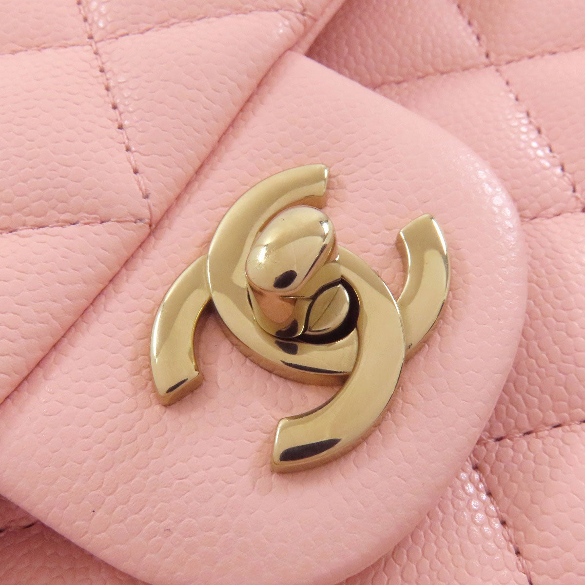 CHANEL シャネル マトラッセ ダブルフラップ ゴールド金具 ショルダーバッグ グレインド カーフスキン レディース 中古