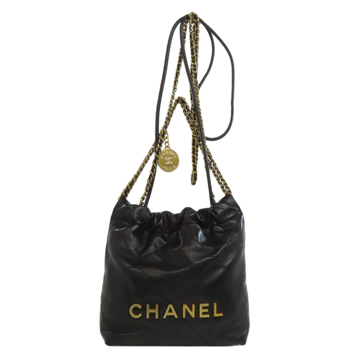 CHANEL シャネル シャネル22 ゴールド金具 ハンドバッグ ラムスキン レディース 中古