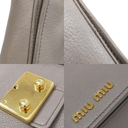 MIUMIU ミュウミュウ 2WAY ハンドバッグ レザー レディース 中古
