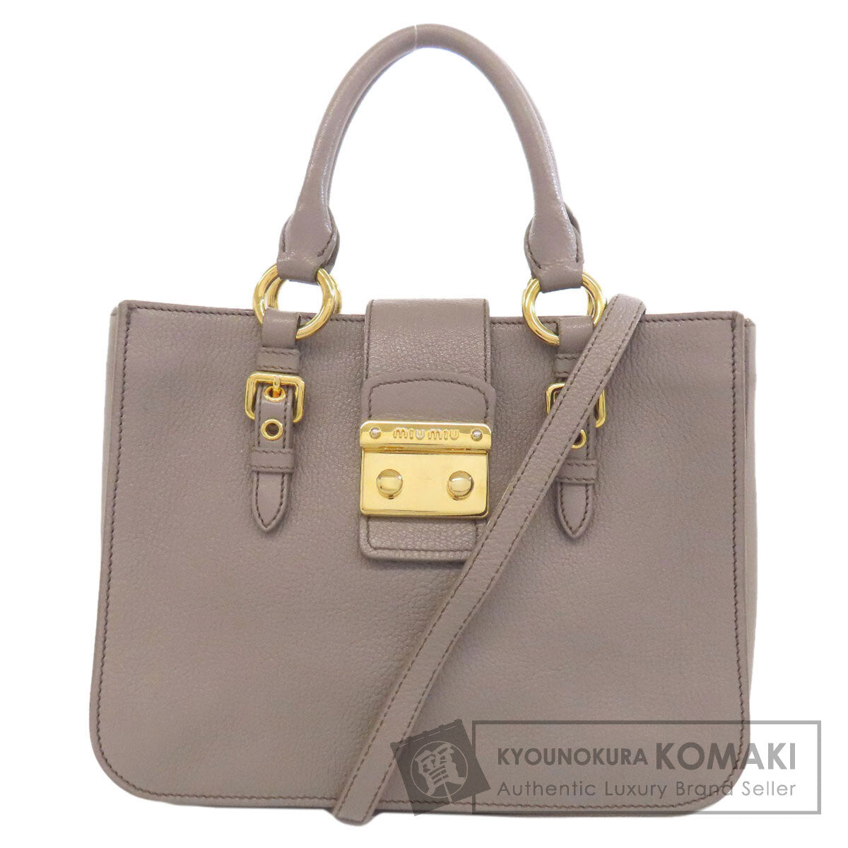MIUMIU ミュウミュウ 2WAY ハンドバッグ レザー レディース 中古