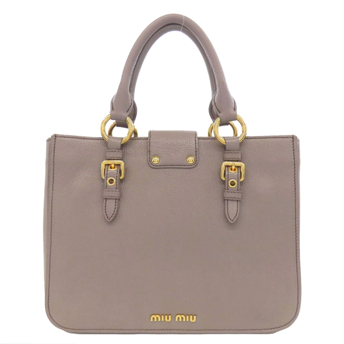 MIUMIU ミュウミュウ 2WAY ハンドバッグ レザー レディース 中古
