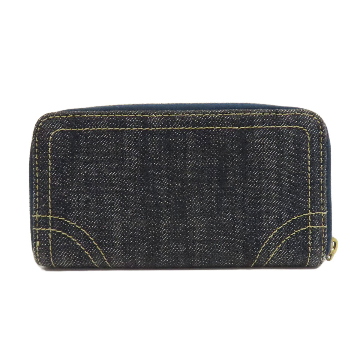 CHANEL シャネル ココマーク ステッチ ゴールド金具 コインケース デニム レディース 中古