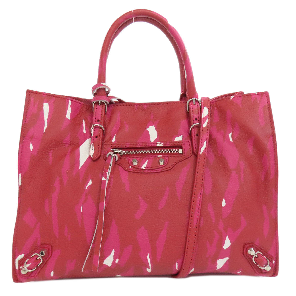 BALENCIAGA バレンシアガ 410238 ペーパーミニ 2WAY ハンドバッグ カーフ レディース 中古