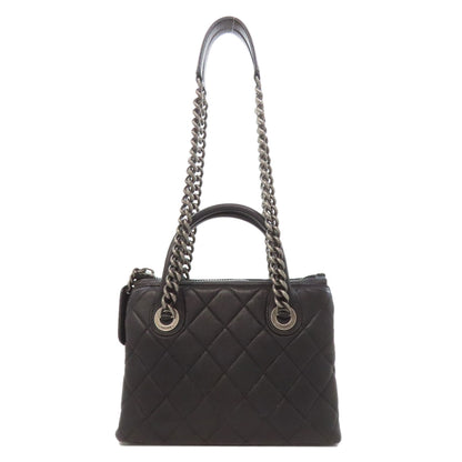 CHANEL シャネル マトラッセ シルバー金具 2WAY ハンドバッグ カーフ レディース 中古