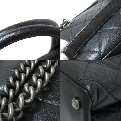 CHANEL シャネル マトラッセ シルバー金具 2WAY ハンドバッグ カーフ レディース 中古