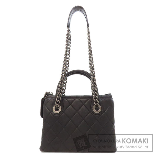 CHANEL シャネル マトラッセ シルバー金具 2WAY ハンドバッグ カーフ レディース 中古